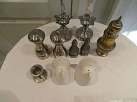 All shakers grouped to show styles and materials