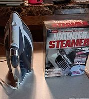 Iron and boxed steamer side-by-side