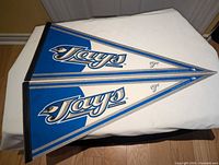 Front view of both pennants showing graphics and condition