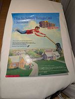 Front of laminated My Secret Identity poster displaying artwork, title and Scholastic logo