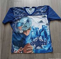 Front view of mesh jersey showing graphics and overall condition