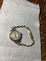 Top view of watch showing dial, bracelet and overall design