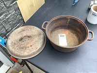 Dutch oven pot and separate lid displayed