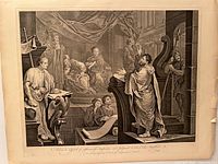 Full view of unframed engraving showing complete image and margins
