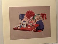 Full view of unframed print showing image and wide margin