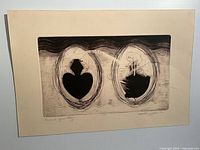 Full view of matted etching showing composition and mat