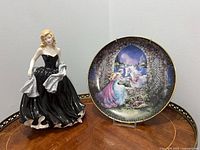 Figurine and plate together for scale and visual context