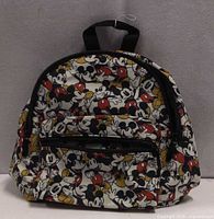 Front view of Mickey Mouse mini backpack