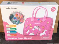 Front of sealed Hahaland Toddler Busy Board box