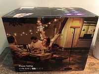 Box front showing product image and label 'Floor lamp'