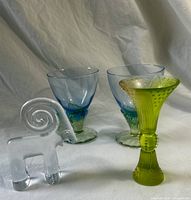 Group shot showing all four glass items