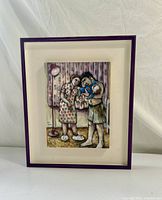 Full view painting in frame angled