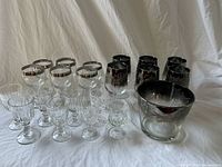 Group view showing all glassware and ice bucket