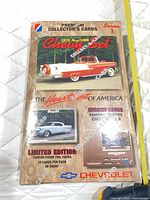 Front of sealed Chevy Set collector card box showing Series 1 details and pack count
