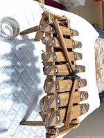 Full view of balafon showing keys, frame and legs