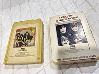 Both 8-track tapes front view showing titles