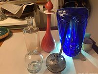 Group shot showing all five glass pieces