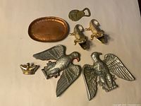 Group shot all eight metal items