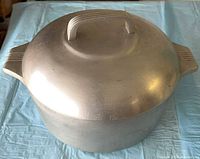 Pot with lid in place, full exterior view