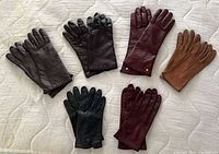 All six pairs arranged on surface showing colors and styles