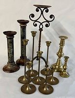 Group shot of all candle holders