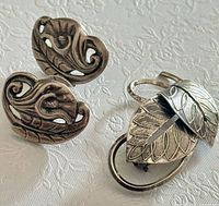 Brooch and earrings group shot