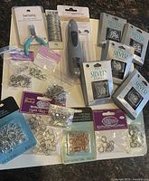 Overview of jewelry making tools and findings packages