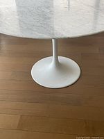 Full view of tulip base and partial marble top