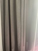 Full view of drape hanging, showing color and length