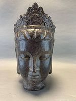 Front view of Guan Yin head sculpture