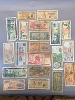 Group shot of all banknotes laid out