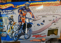 Front of boxed Hot Wheels Electric Racing X-Treme Motocross set