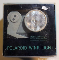 Boxed Polaroid Wink-Light Model 250 front showing branding