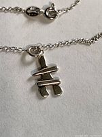 Close-up of pendant and 925 tag on clasp