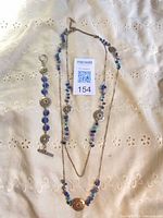 Necklace and bracelet full view showing lengths and design