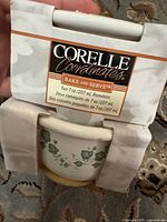 Front of packaged Corelle Coordinates Bake and Serve ramekins showing brand and capacity