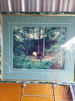 Full view of framed print with mat and frame