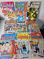Nine Jughead comics laid out 3×3