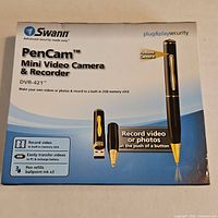 Front of retail box showing product name, features, model