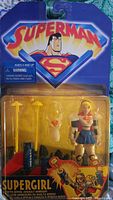 Front of sealed Supergirl figure with accessories in package