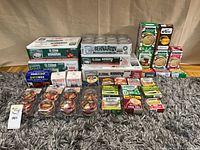 Group shot of all canning supplies laid out on rug