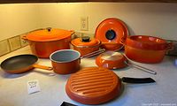 Entire cookware lot on countertop