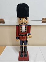 Full view of nutcracker soldier on base