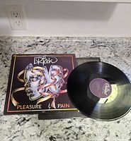 Front cover and record disc displayed on countertop