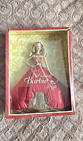 Front view of boxed 2014 Holiday Barbie