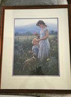 Full view of framed print showing artwork and mats