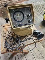 Front view of Lowrance Fish Lo-K-Tor LFP-250 with transducer and cable