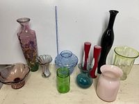 Group shot showing all eleven glass pieces