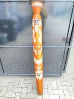 Full view of carved wooden totem