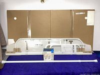 All items: boxed MULIG rack, two shelves (in cardboard), WiZ bulb box, white tension rod